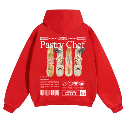 Pastry Chef Unisex Solid Color Hoodie wearishow