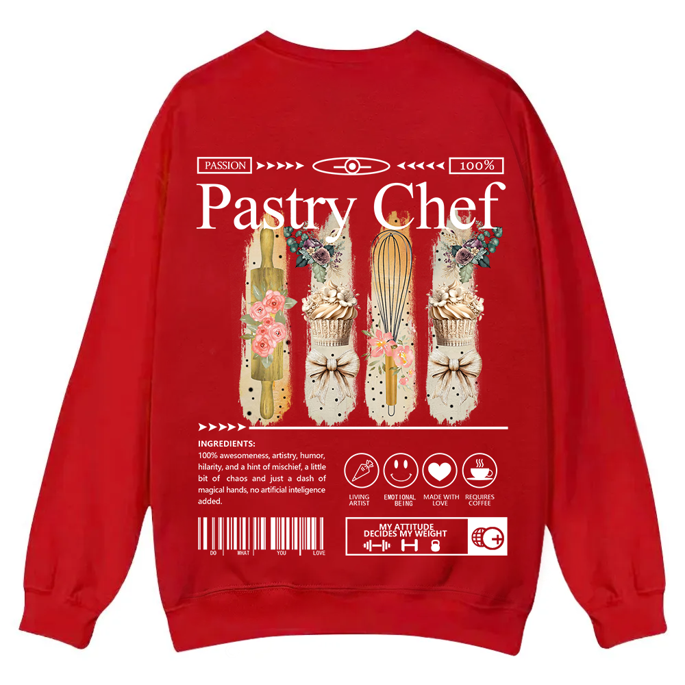 Pastry Chef Casual Crewneck Sweatshirt wearishow