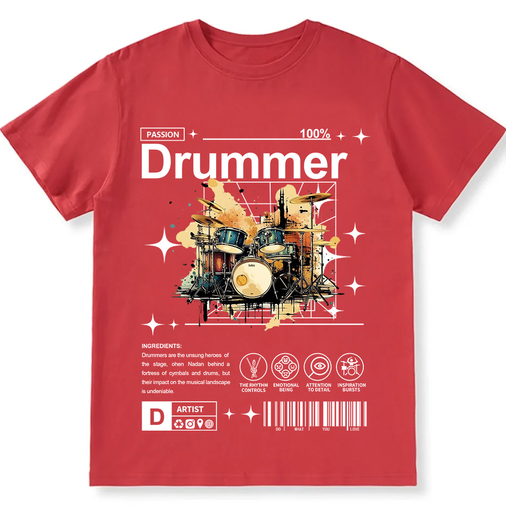 Drummer Unisex Fit Cotton T-Shirt wearishow