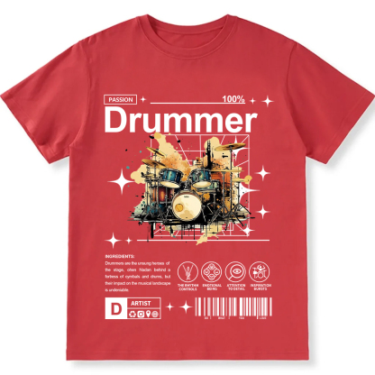 Drummer Unisex Fit Cotton T-Shirt wearishow