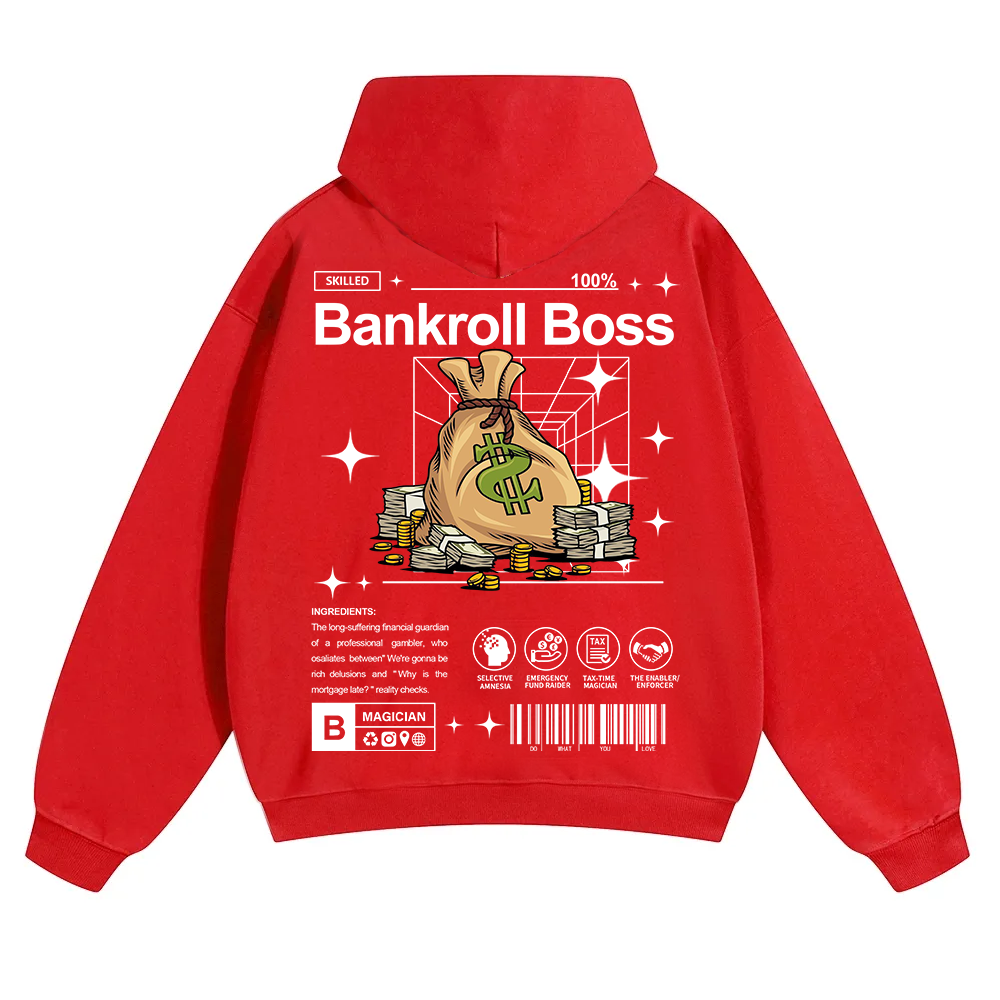 Bankroll Boss Unisex Solid Color Hoodie wearishow