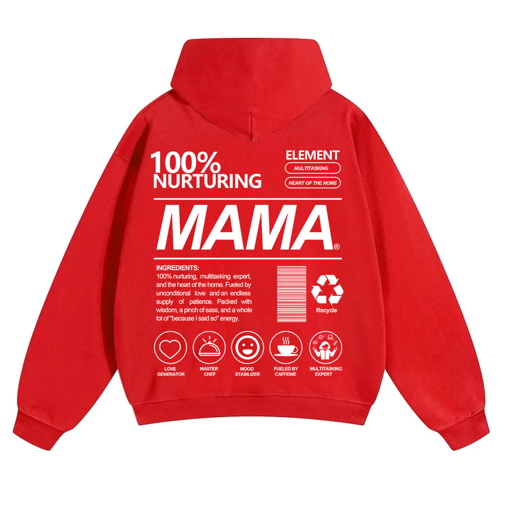 Mama Unisex Solid Color Hoodie wearishow