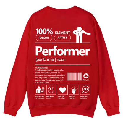 Performer Casual Crewneck Sweatshirt wearishow