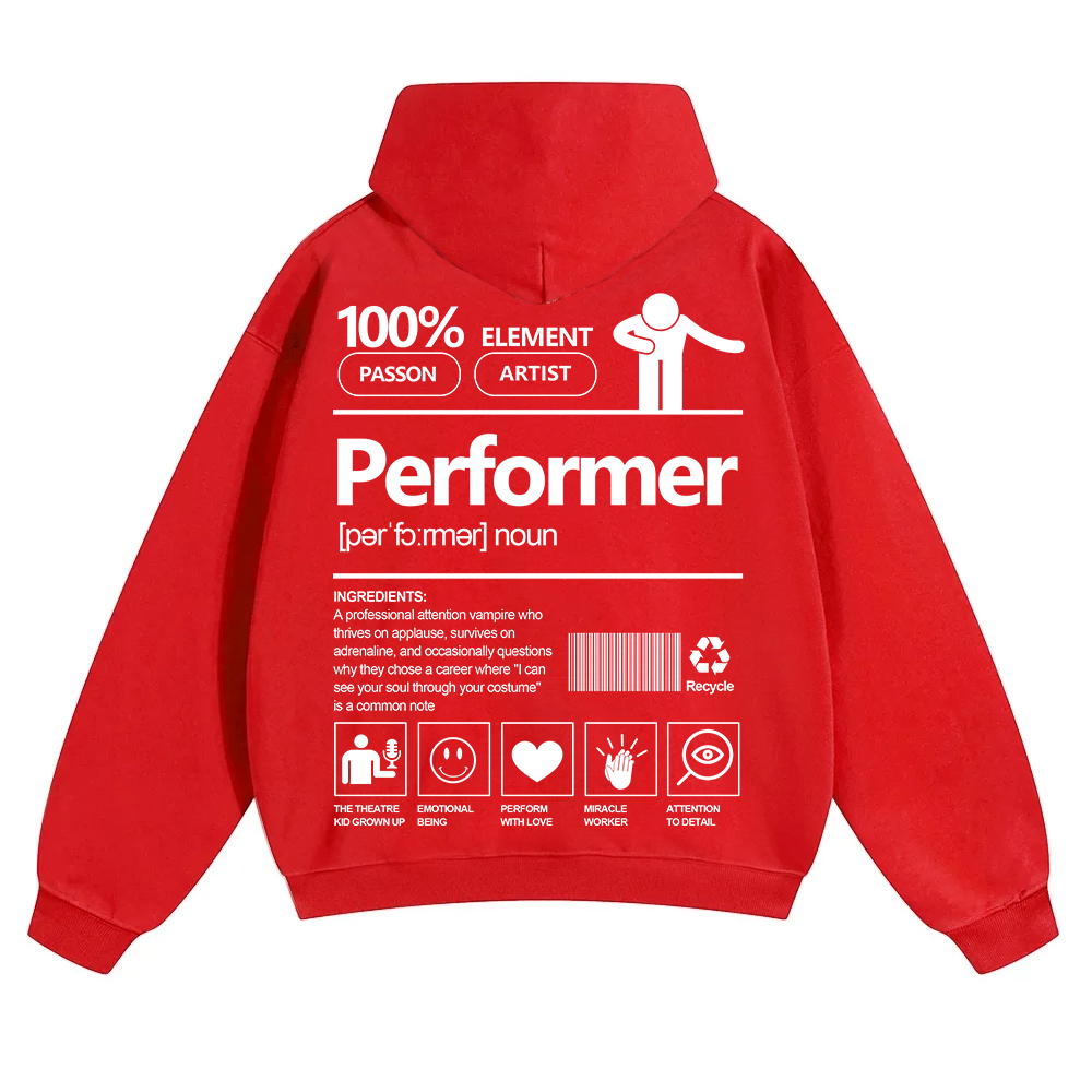 Performer Unisex Solid Color Hoodie wearishow