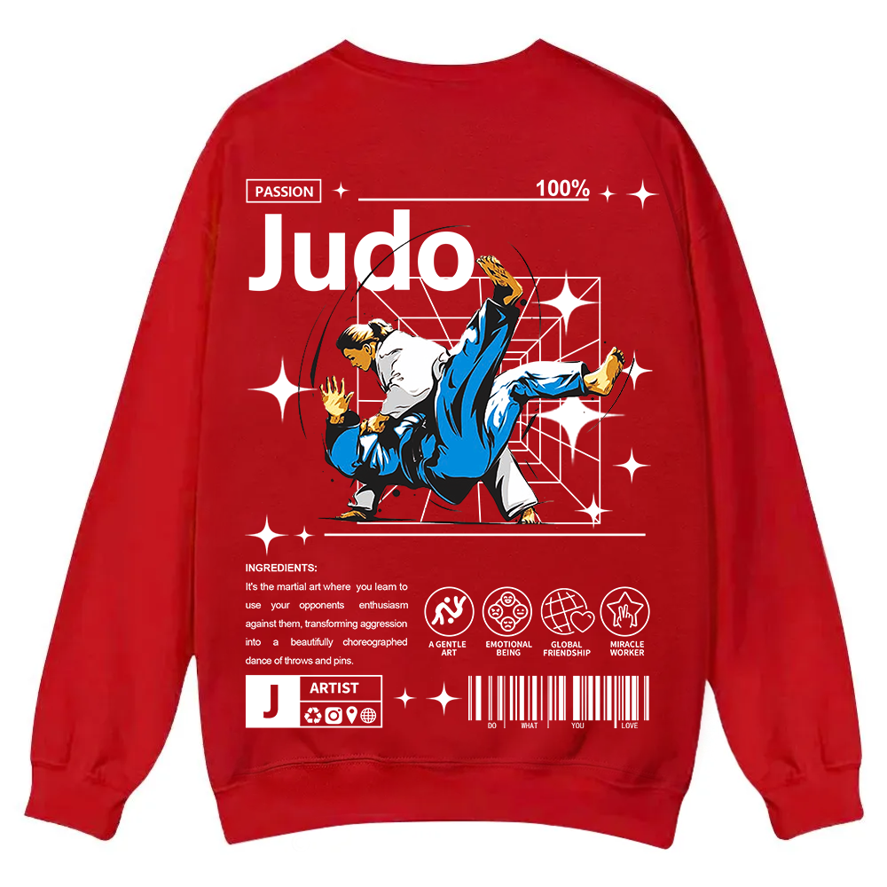 Judo Casual Crewneck Sweatshirt wearishow