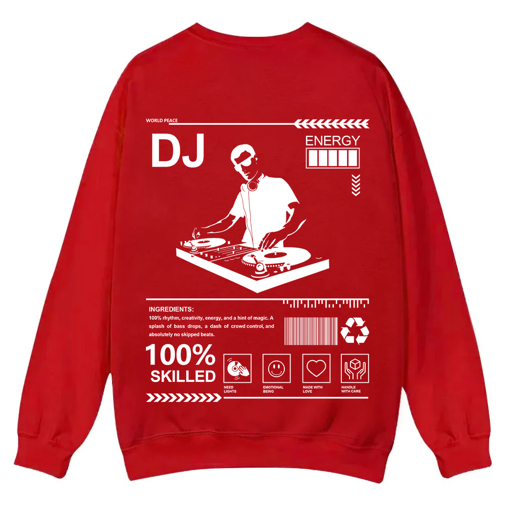 DJ Casual Crewneck Sweatshirt wearishow