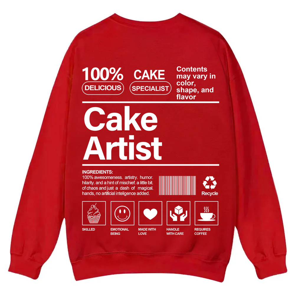 Cake Artist Casual Crewneck Sweatshirt wearishow