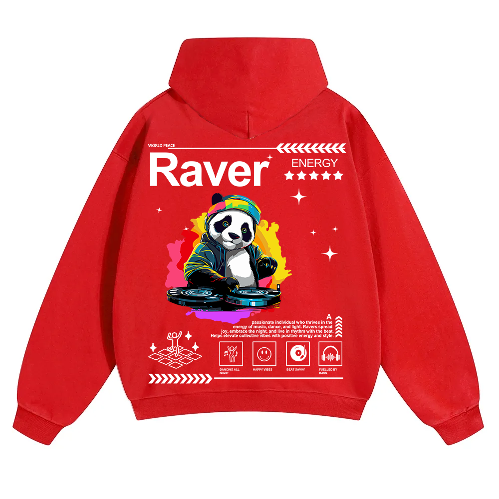 Raver Unisex Solid Color Hoodie wearishow