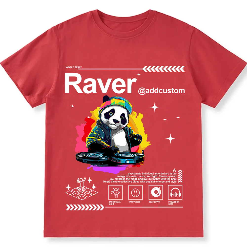 Addcustom Raver Unisex Fit Cotton T-Shirt wearishow