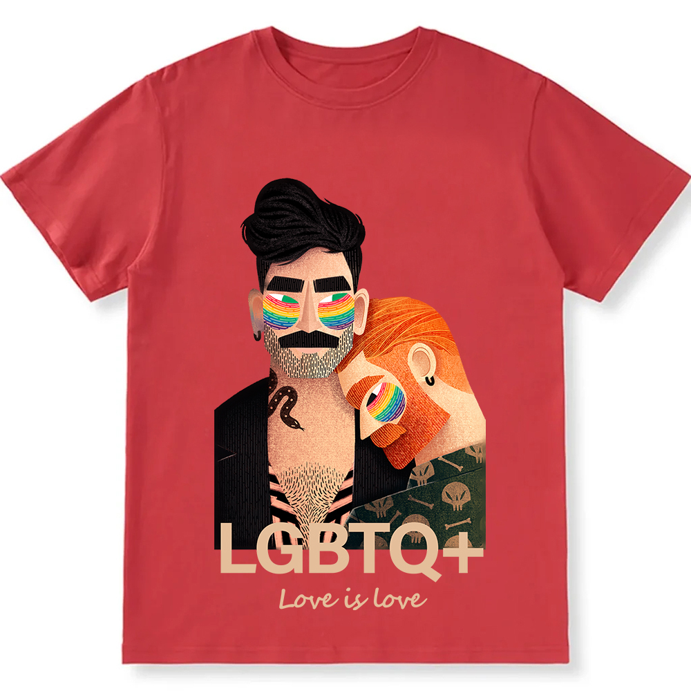 Lgbtq+ Love Is Love Unisex Fit Cotton T-Shirt wearishow