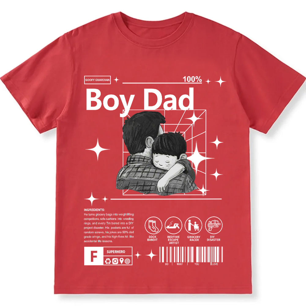 Boy Dad Unisex Fit Cotton T-Shirt wearishow