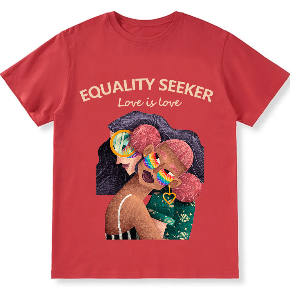 Equality Seeker Love Is Love Unisex Fit Cotton T-Shirt wearishow