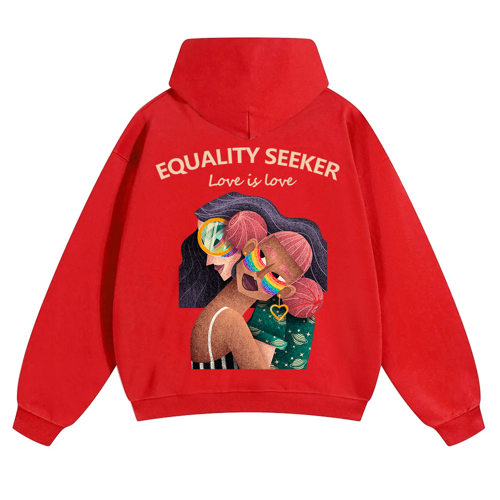 Equality Seeker Love Is Love Unisex Solid Color Hoodie wearishow