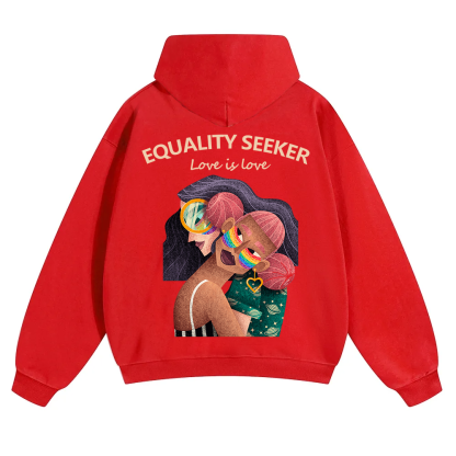 Equality Seeker Love Is Love Unisex Solid Color Hoodie wearishow
