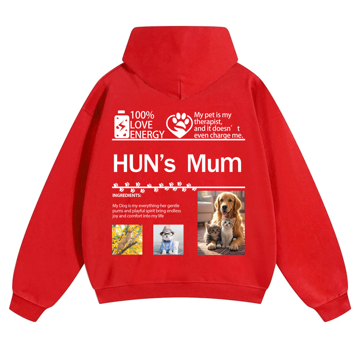 Pet Photo Creative Customized Unisex Hoodie