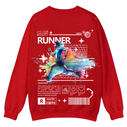 Runner Casual Crewneck Sweatshirt wearishow