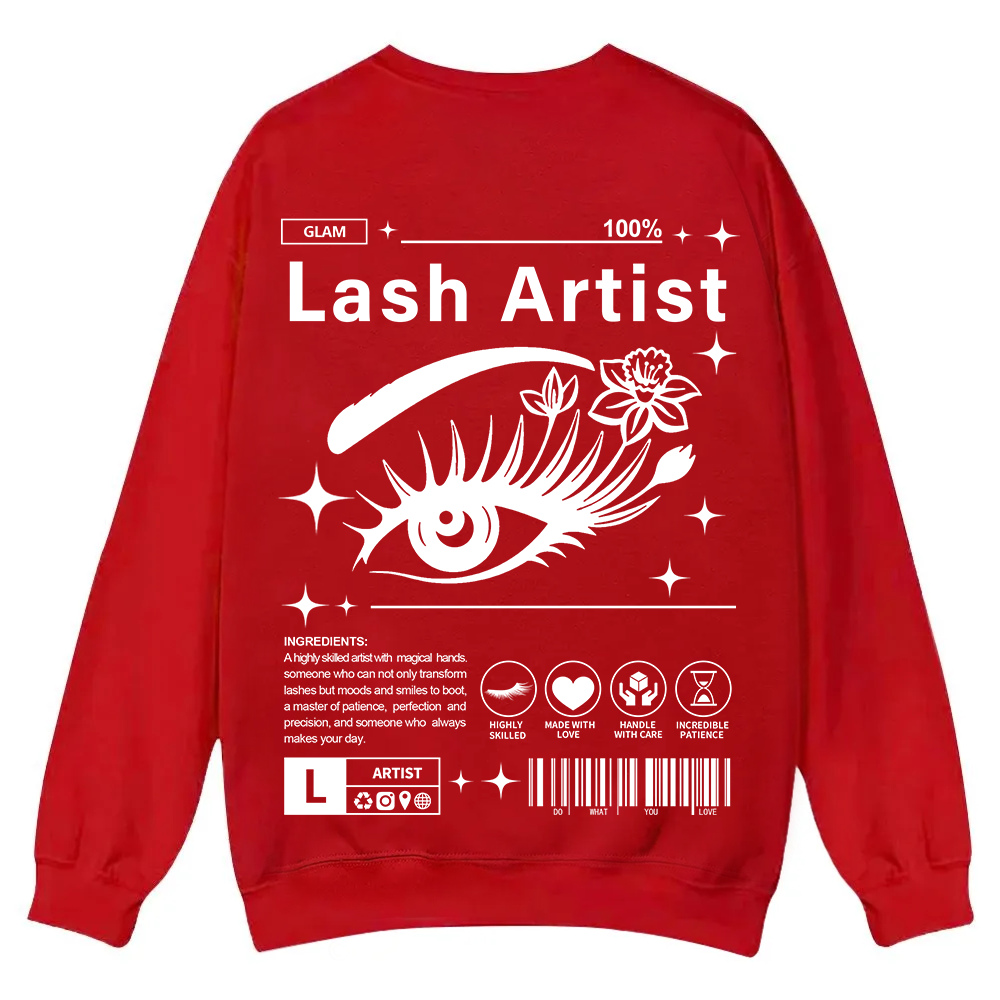 Lash Artist Casual Crewneck Sweatshirt wearishow