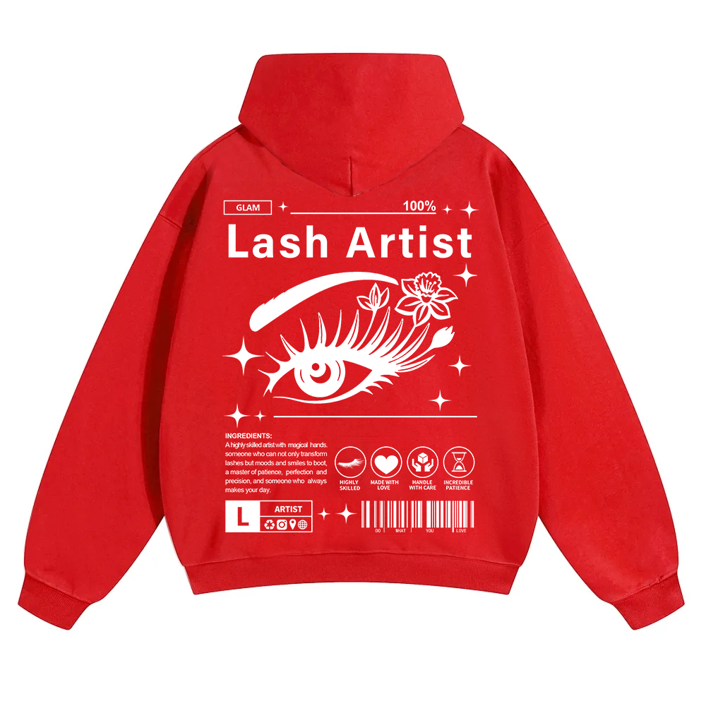 Lash Artist Unisex Solid Color Hoodie wearishow