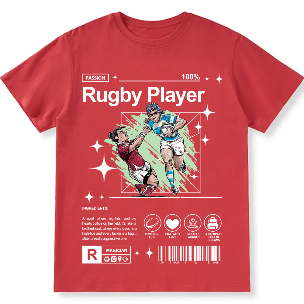Rugby Player Unisex Fit Cotton T-Shirt wearishow