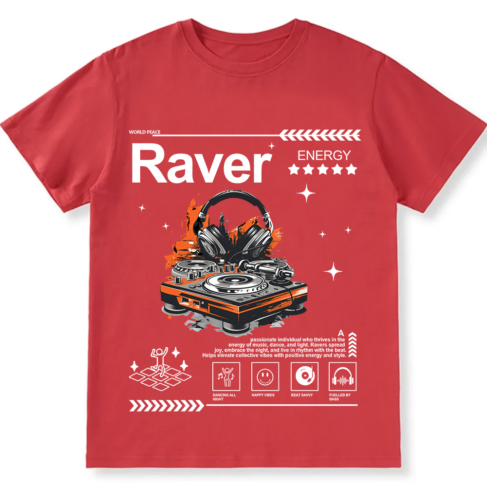 Raver Unisex Fit Cotton T-Shirt wearishow