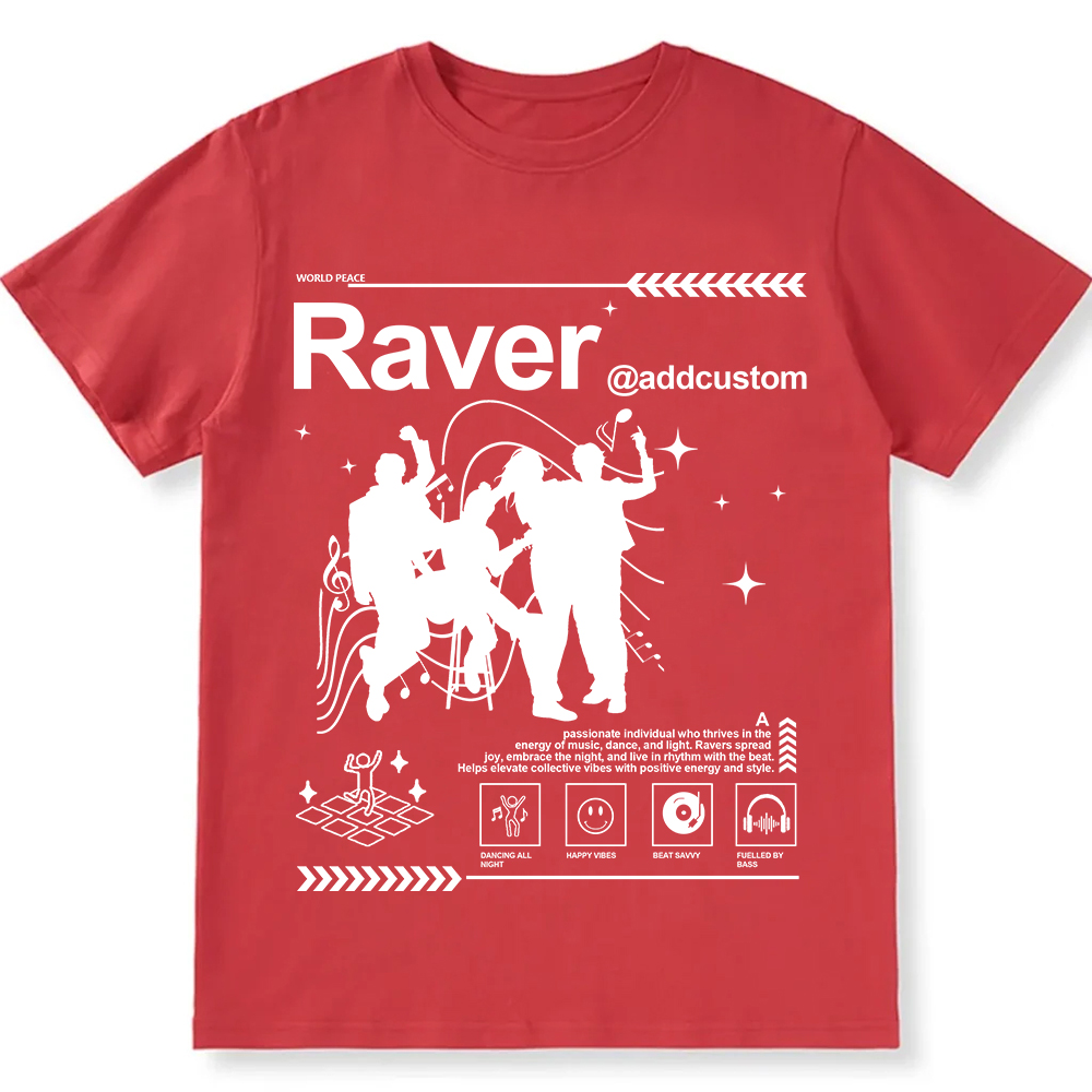 Addcustom Raver Unisex Fit Cotton T-Shirt wearishow