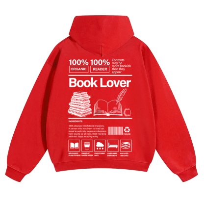 Book Lover Unisex Solid Color Hoodie wearishow