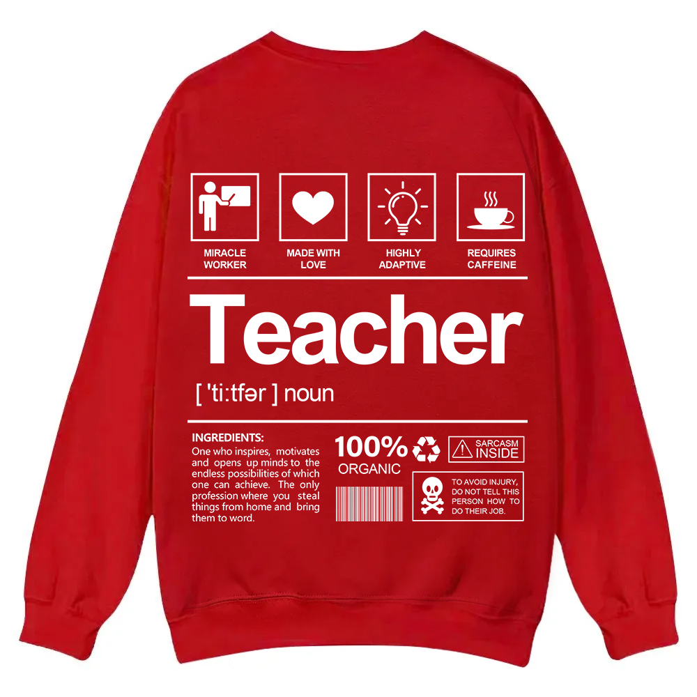 Teacher Casual Crewneck Sweatshirt wearishow