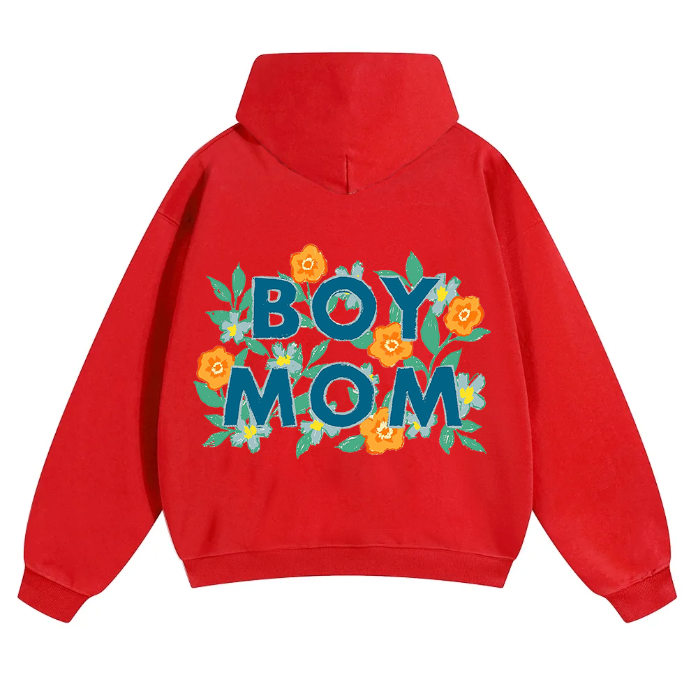 Boy Mom Unisex Solid Color Hoodie wearishow