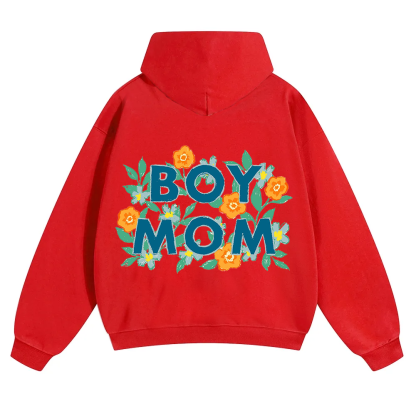 Boy Mom Unisex Solid Color Hoodie wearishow