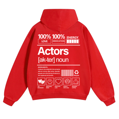 Actors Unisex Solid Color Hoodie wearishow