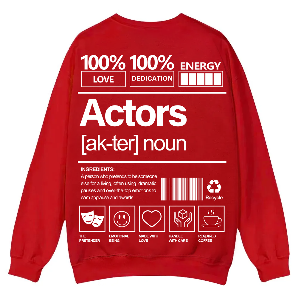 Actors Casual Crewneck Sweatshirt wearishow wearishow