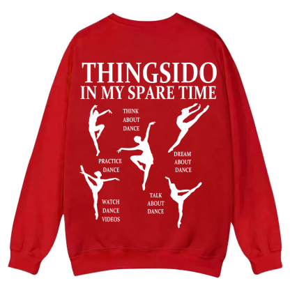 Thingsido In My Spare Time  Casual Crewneck Sweatshirt wearishow wearishow