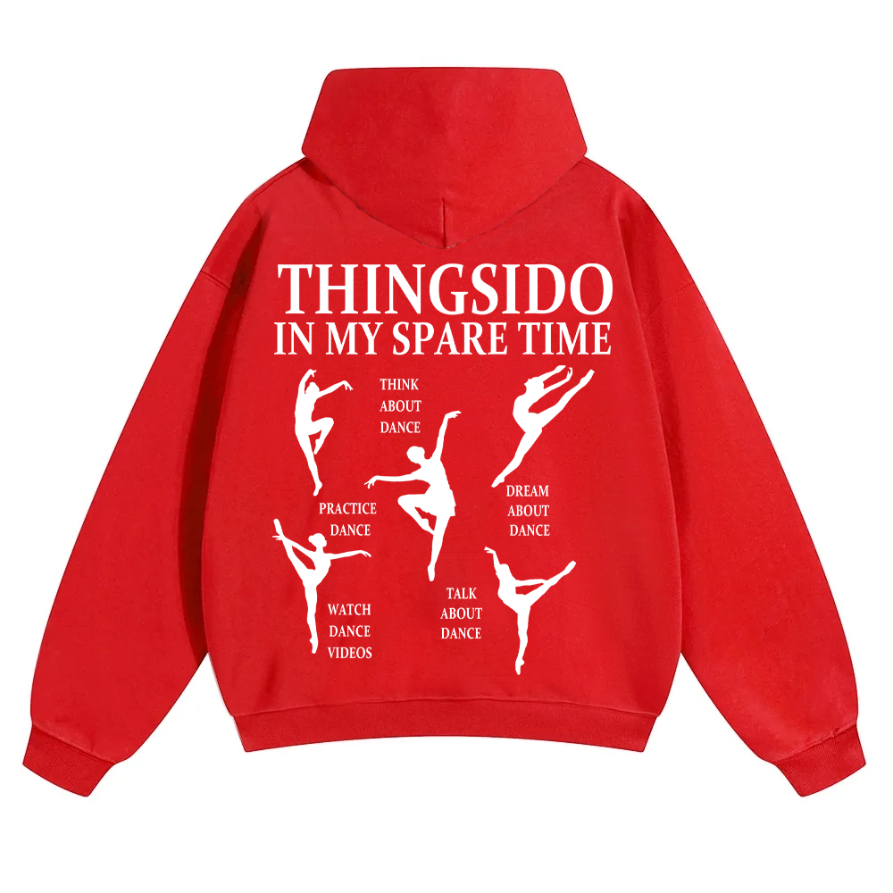 Thingsido In My Spare Time Unisex Solid Color Hoodie wearishow