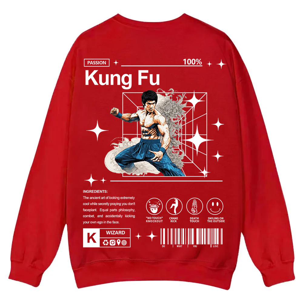 Kung Fu Casual Crewneck Sweatshirt wearishow wearishow