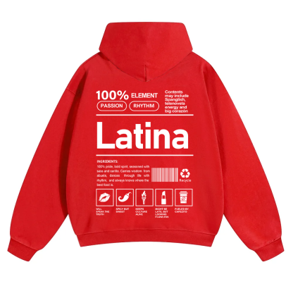 Latina Unisex Fit Color Hoodie wearishow