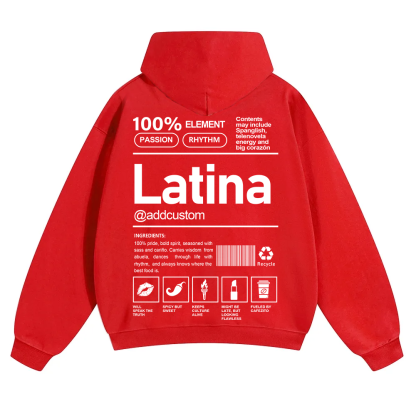 Latina Addcustom Unisex Fit Color Hoodie wearishow