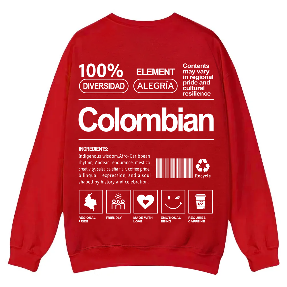 Colombian Unisex Fit  Casual Crewneck Sweatshirt wearishow