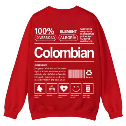 Colombian Unisex Fit  Casual Crewneck Sweatshirt wearishow