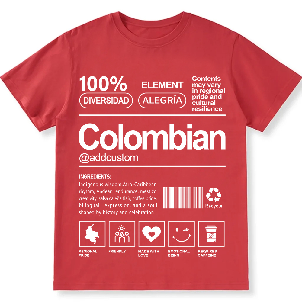 Colombian Addcustom Unisex Fit  Cotton T-Shirt wearishow