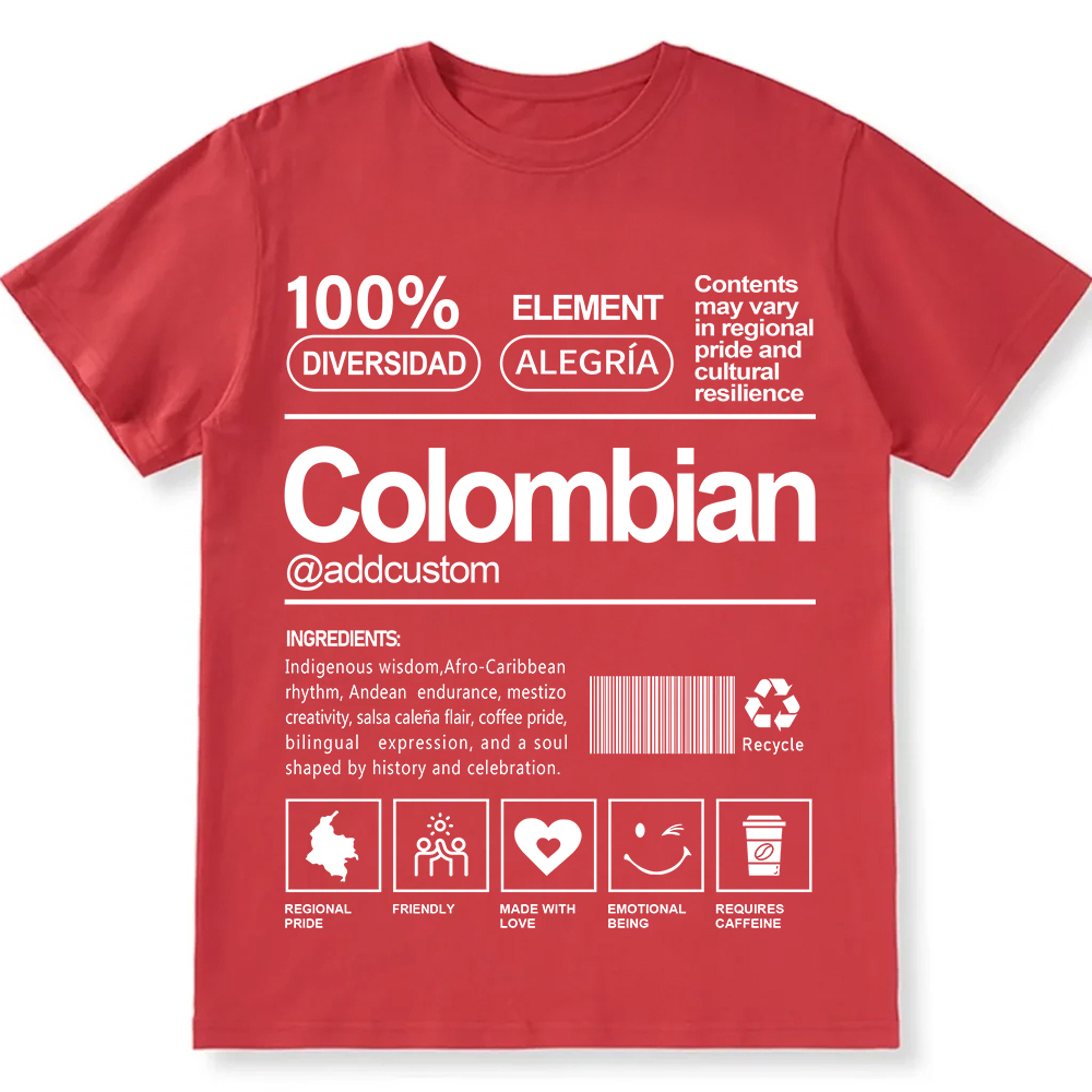 Colombian Addcustom Unisex Fit  Cotton T-Shirt wearishow