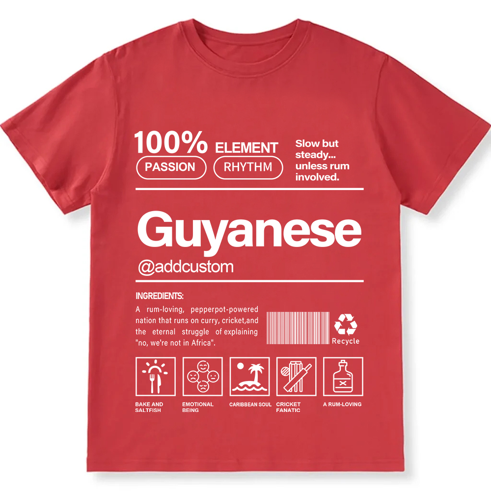 Guyanese Addcustom Unisex Fit  Cotton T-Shirt wearishow