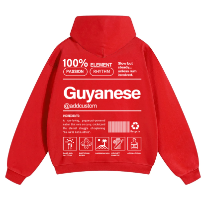 Guyanese Addcustom Unisex Fit Color Hoodie wearishow