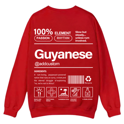 Guyanese Addcustom Unisex Fit  Casual Crewneck Sweatshirt wearishow