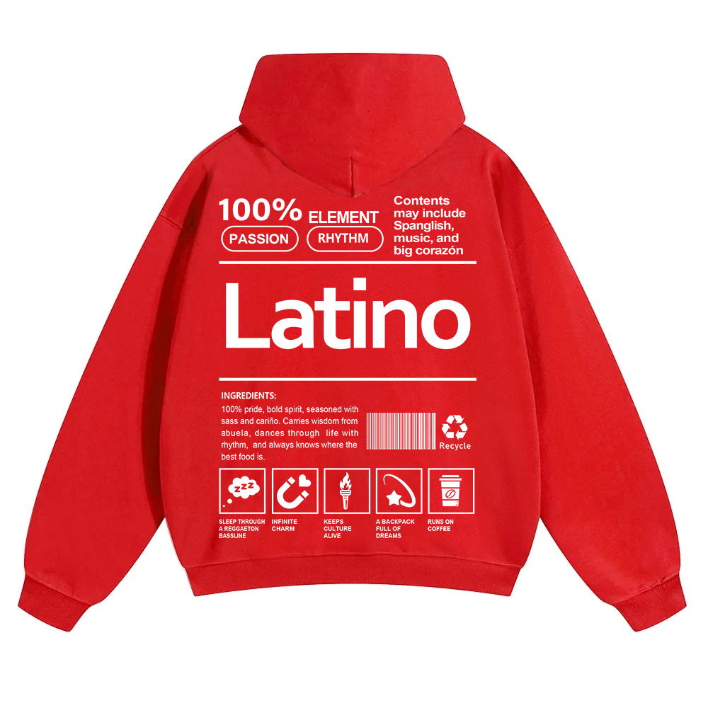 Latino Unisex Fit Color Hoodie wearishow