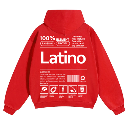 Latino Unisex Fit Color Hoodie wearishow