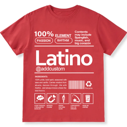 Latino Addcustom Unisex Fit  Cotton T-Shirt wearishow