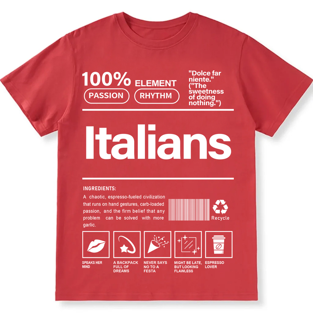 Italians Unisex Fit  Cotton T-Shirt wearishow