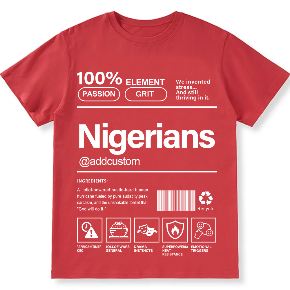Nigerians Addcustom Unisex Fit  Cotton T-Shirt wearishow