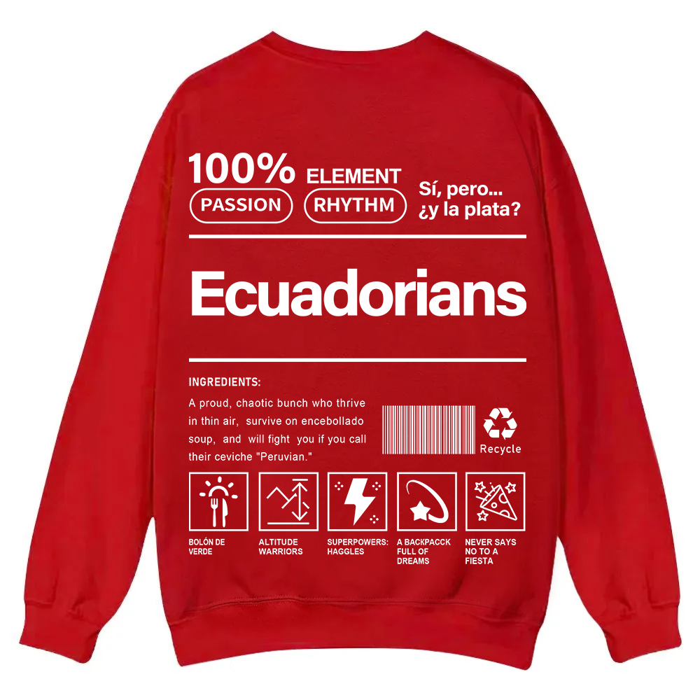 Ecuadorians Unisex Fit  Casual Crewneck Sweatshirt wearishow