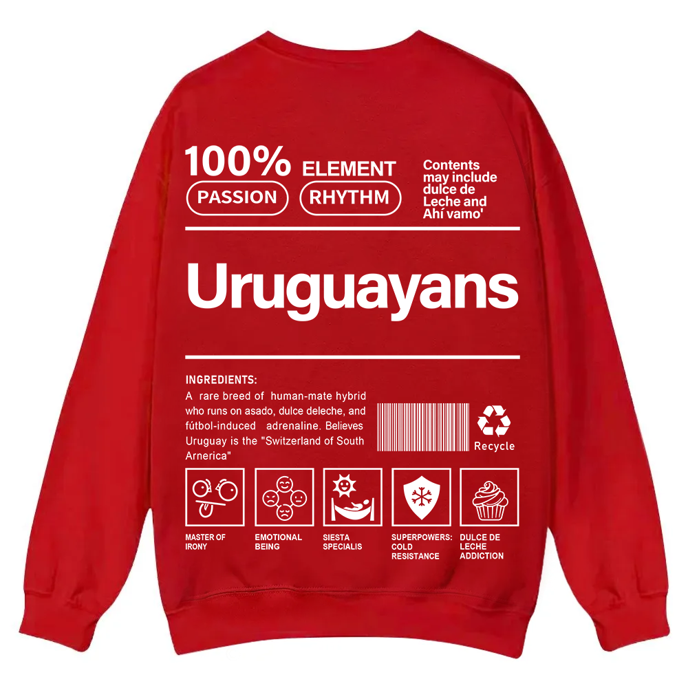 Uruguayans Unisex Fit  Casual Crewneck Sweatshirt wearishow